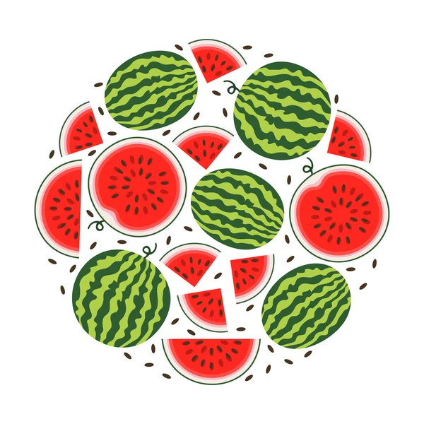 Fresh ripe watermelon Stock Illustration