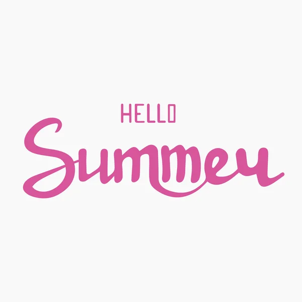 Hello summer inscription — Stock Vector