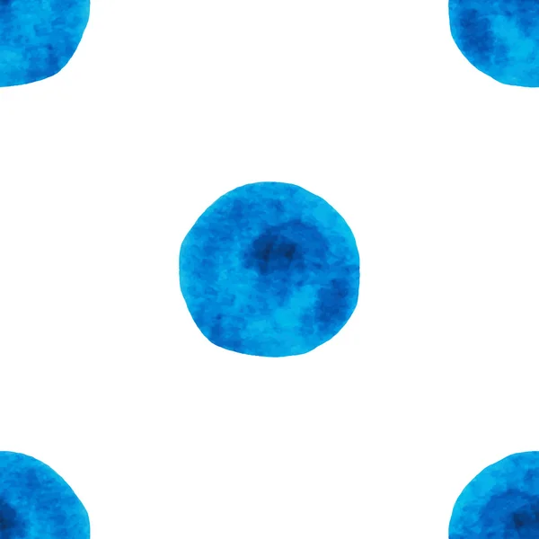 Vector naadloze aquarel blauwe plekken achtergrond — Stockvector