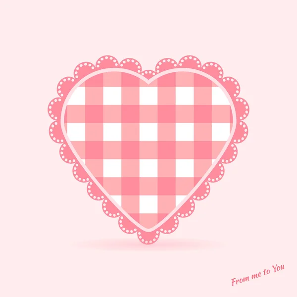 Coeur à carreaux — Image vectorielle