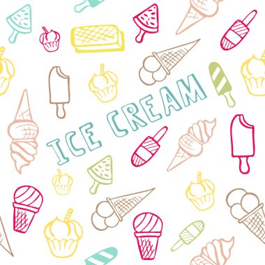 Dondurma ile yaz metin ile Seamless Modeli