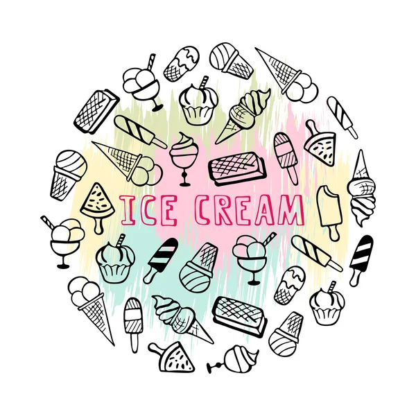 冰淇淋背景 — 图库矢量图片