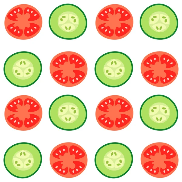 番茄和黄瓜 — 图库矢量图片