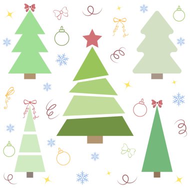 Sevimli Noel ağacı seti