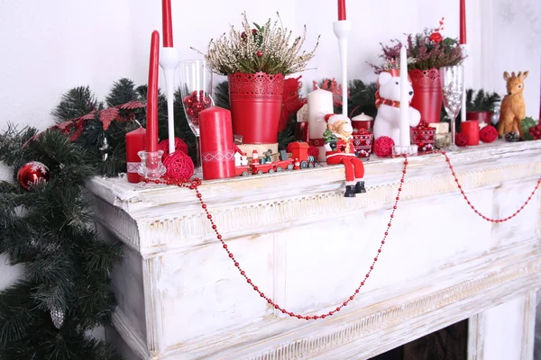 Decoración de Navidad de chimenea — Foto de Stock