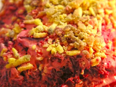 Rus şenlik yemeği. Kürk mantosunun altında ringa balığı. Haşlanmış pancar, yumurta, mayonez.