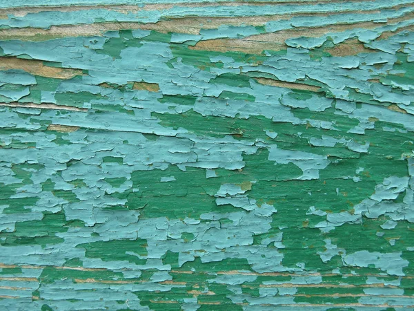 Superficie Rugosa Madera Vintage Con Pintura Verde Pelada — Foto de Stock