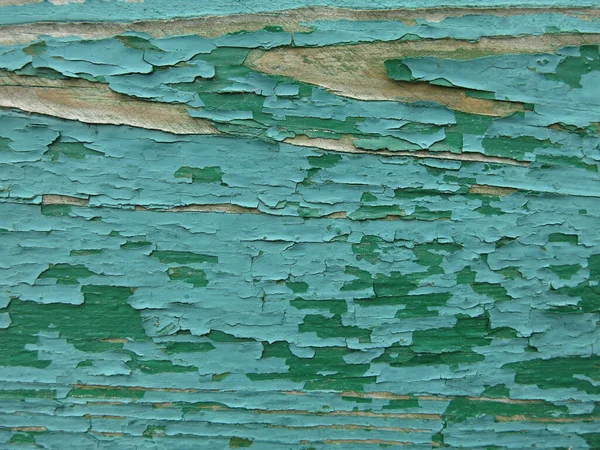 Superficie Rugosa Madera Vintage Con Pintura Verde Pelada — Foto de Stock