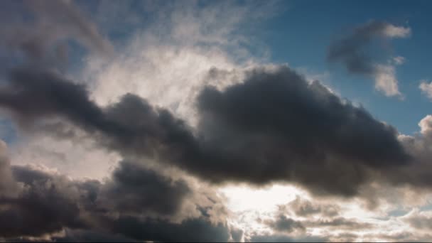 Nuvens escuras tempestade antes da chuva — Vídeo de Stock