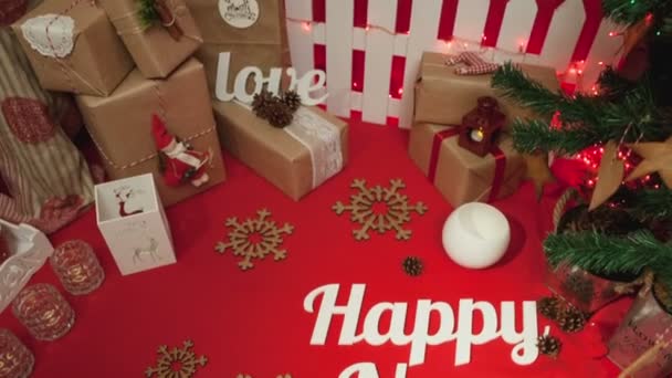 Mutlu yeni yıl - Noel arka plan — Stok video