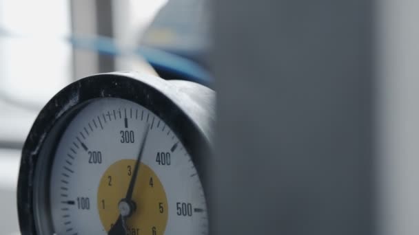 Barometer at the factory. — Stock Video
