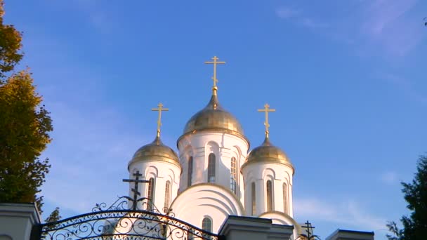 Frente a las cúpulas La Iglesia — Vídeo de stock