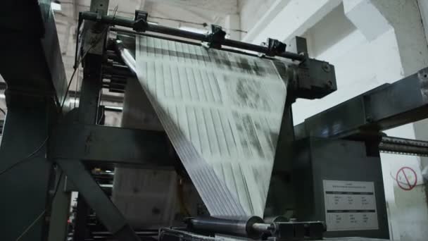 Polygraphic process in a modern printing house — Stock Video