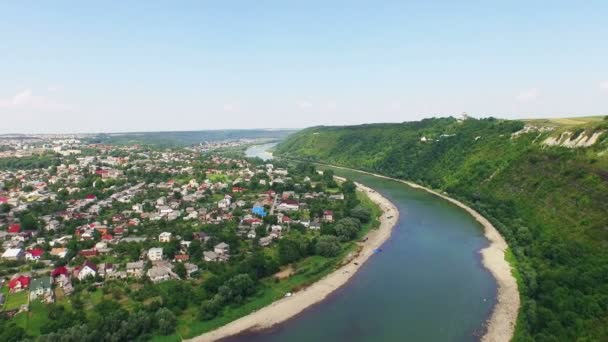 Paisaje de primavera Dniester Canyon — Vídeo de stock