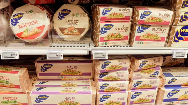 Rayon Swedish Crackers Wasa Também Chamado Knckebrd Sueco Escandinávia Pão — Fotografia de Stock