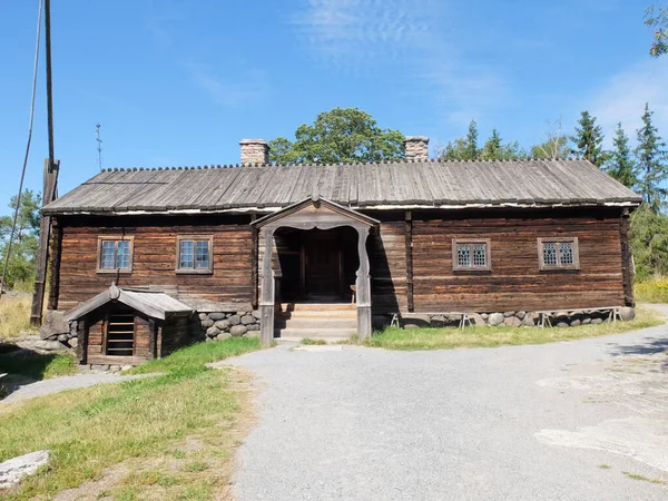 Skansen Muzeum Świeżym Powietrzu Skansen Jest Etnologicznym Skansenem Parkiem Zoologicznym — Zdjęcie stockowe