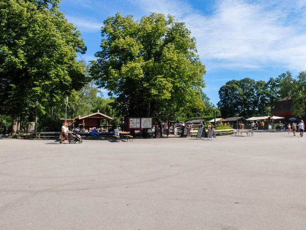 Skansen Muzeum Świeżym Powietrzu Skansen Jest Etnologicznym Skansenem Parkiem Zoologicznym — Zdjęcie stockowe