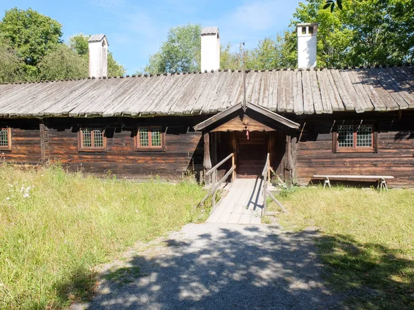 Skansen Muzeum Świeżym Powietrzu Skansen Jest Etnologicznym Skansenem Parkiem Zoologicznym — Zdjęcie stockowe