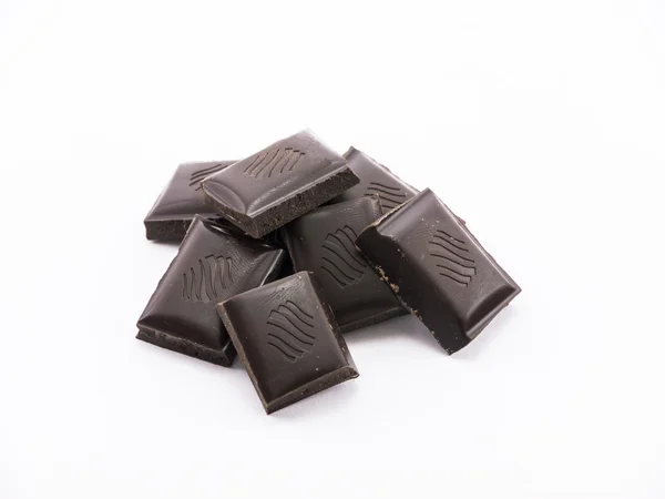 Peças de chocolate — Fotografia de Stock