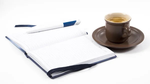 Notebook and coffee — Stock Photo, Image