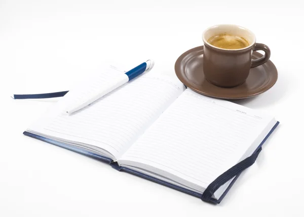 Notebook and coffee — Stock Photo, Image