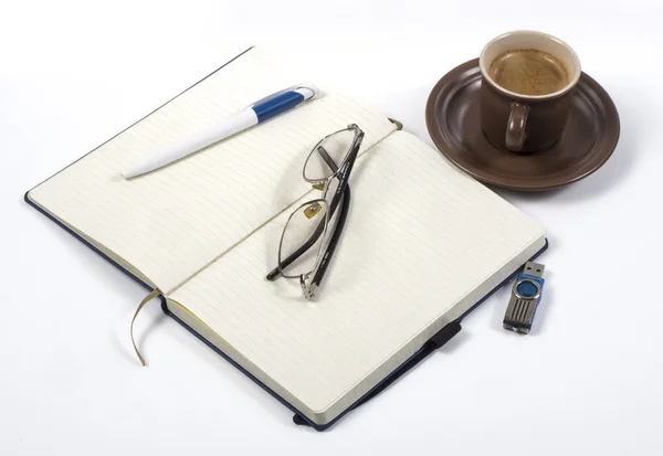 Kalem ve defter kahve