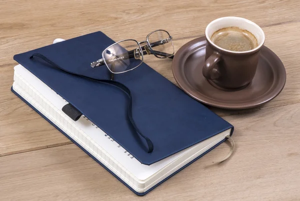 Notebook and coffee — Stock Photo, Image