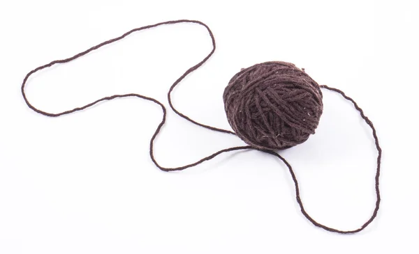 Brown wool ball — Stock Photo, Image