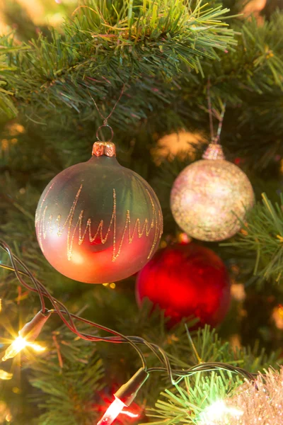 Beautiful glass balls on Christmas Tree — Stock Photo, Image