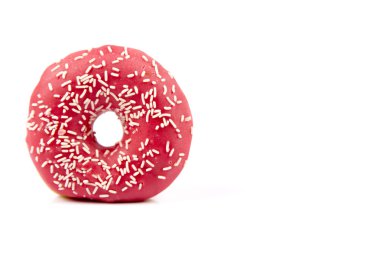 Fresh isolated donuts on white background clipart