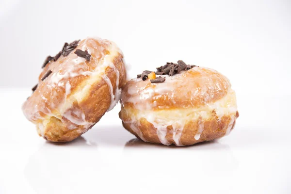 Fresh jummy isolated donuts on white background — Stock Photo, Image