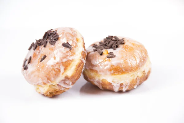Fresh jummy isolated donuts on white background — Stock Photo, Image