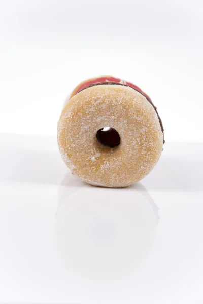 Fresh isolated donuts on white background — Stock Photo, Image