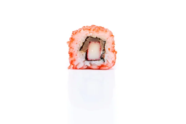 Sushi stukken collectie, geïsoleerd op witte achtergrond — Stockfoto