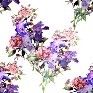 Küçük Prenses cüce ve lily seamless modeli