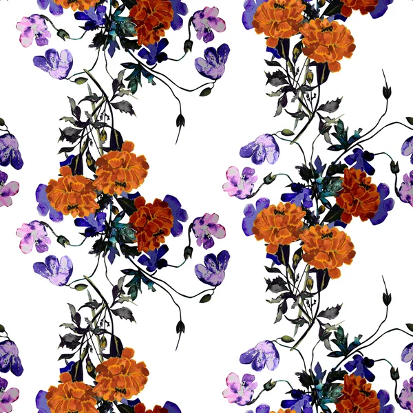 Çiçek el illüstrasyon boyalı — Stok fotoğraf