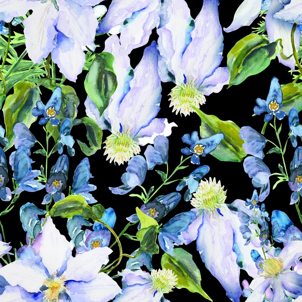 Літній квітковий безшовний візерунок — стокове фото