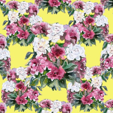 Peonies seamless modeli