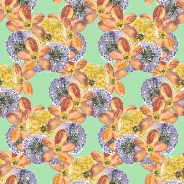 Fantezi bloom seamless modeli