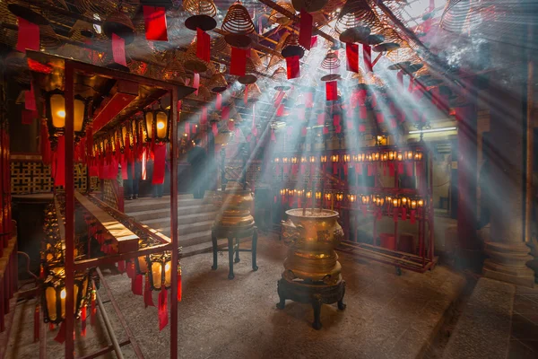 Man Mo Temple à Hong Kong, c'est l'un des célèbres temples . — Photo