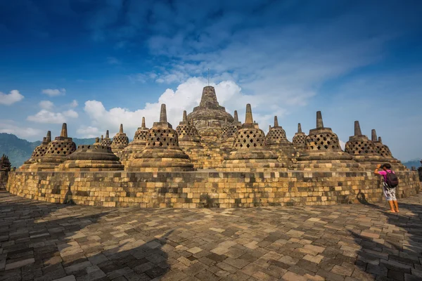 Temple Borobudur à Yogyakarta, Java, Indonésie . — Photo