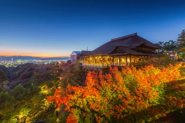 Kiyomizu-dera Temple na twilight — Stock fotografie