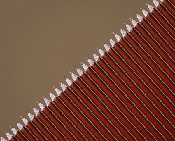 茶色の鉛筆のパターン. — ストック写真