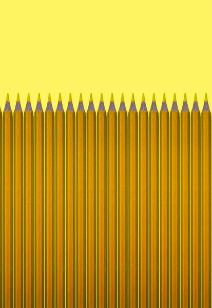 Шаблон темно-желтых карандашей. — стоковое фото