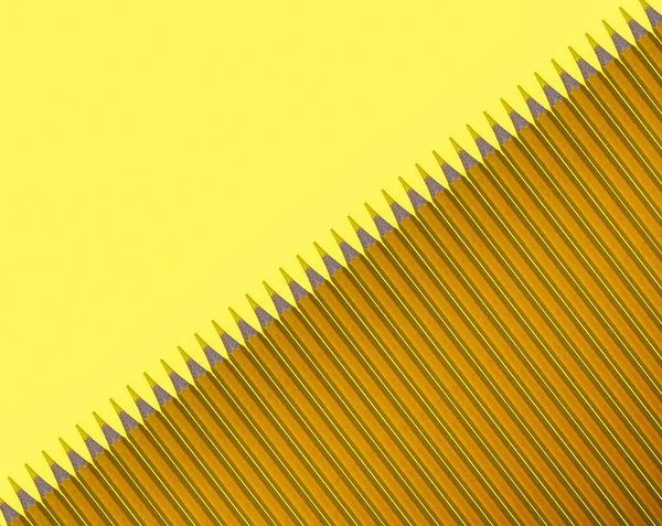 Patrón de lápices de color amarillo oscuro. — Foto de Stock