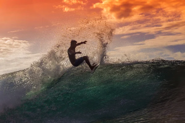 Surfer on Amazing Wave — Stock Photo, Image