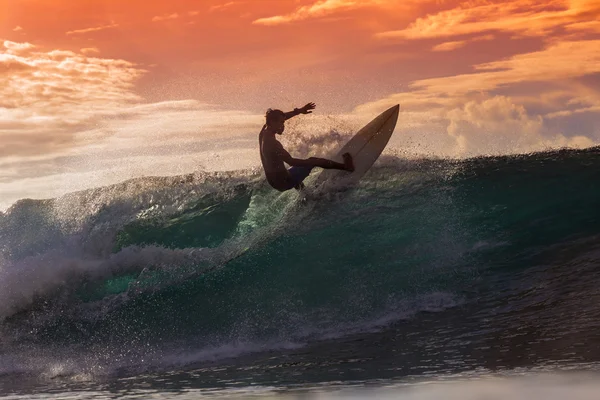 Surfer on Amazing Wave — Stock Photo, Image