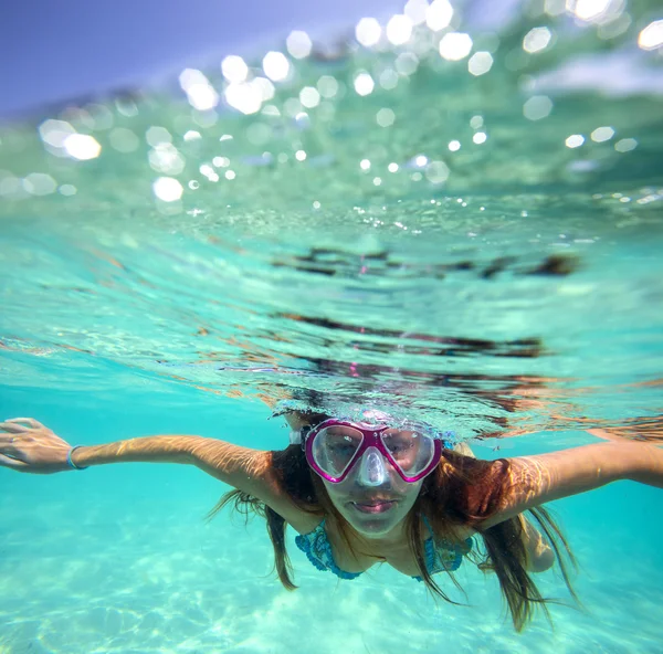 Underwater Portrait of a Yong Woman — Stock Photo, Image