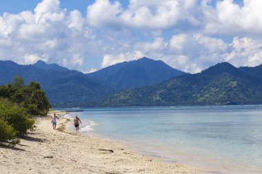 Gili Adaları, Endonezya - 22 Mart: Lombok ve Bali Adaları arasında küçük tropik adalar Gili Adaları vardır.
