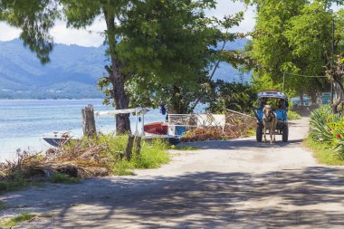 Gili Adaları, Endonezya - 22 Mart: Lombok ve Bali Adaları arasında küçük tropik adalar Gili Adaları vardır.